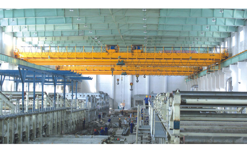 東莞金洲紙業 25T+50T+25T起重機